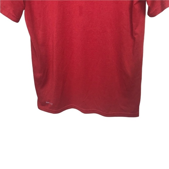 Nike Dri Fit Red Short Sleeve T Shirt Tee FLAWED - Picture 4 of 12